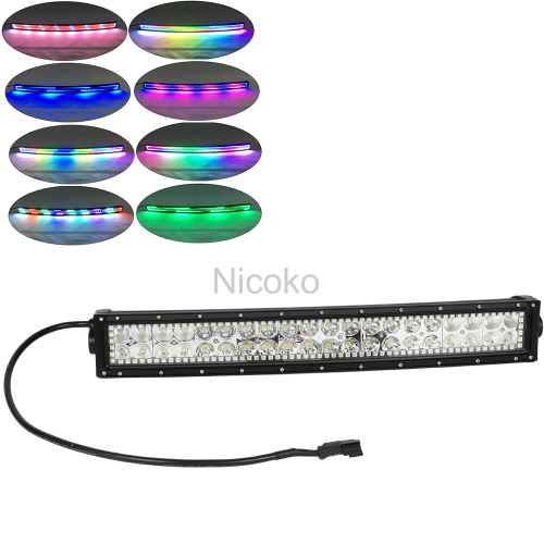 22 Inch 120W Curved Led light bar RGB Chasing