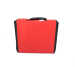 red fashion tool bag gatemouth tote with plastic buckles