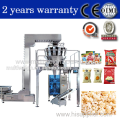 food processing industry packaging machine with combination weigher for candy chip nuts