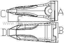 excavator bucket forging tooth