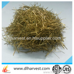 Brased copper steel fiber