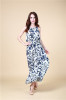 Viscose Womens Casual Printed Dresses/Maxi Dress/long dress/daily dress
