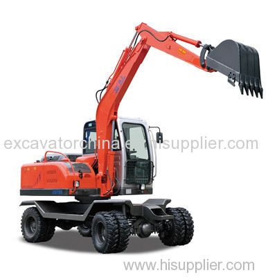 earth moving equippment JG75S hydraulic wheel excavator for sale supplier in China