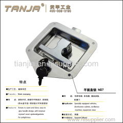 TANJA panel lock/ flush mount stainless steel trailer T paddle handle lock with key