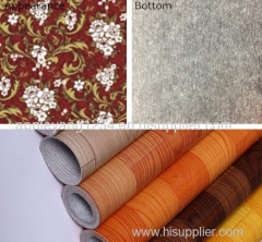 Non-woven vinyl flooring sheet