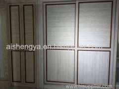 Vertical hinged door with Wood Plastic Composite board be used as interior home furniture