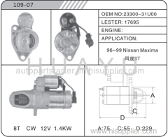 NISSAN STARTER MOTOR 17695