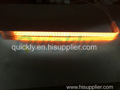 Shortwave double element quartz heater tube