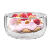 Double wall glass bowls for salad and ice creams