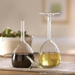 Wholesales hand blown Glass cruets condiment container sets