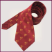red silk woven tie with custom's logo