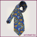 stripe pattern polyester necktie with logo