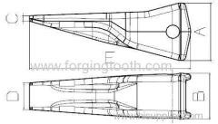 Ripper bucket tooth for grader