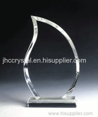 2017 new design Jade glass hotsale crystal award customized logo can be engraved