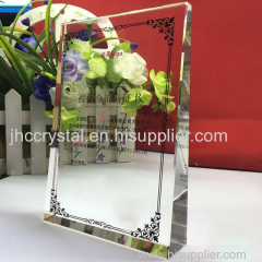 beveled high quality K9 crystal shiled crystal glass award medel