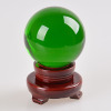 green colored round polished magic crystal sphere