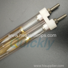 gold coating infrared twin tubes heat lamps