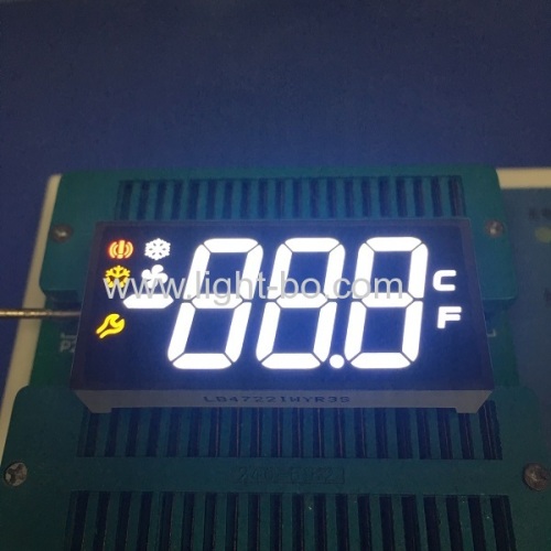 Customized Blue 0.5 triple digit led display for refrigerator control 