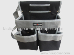 black and gray tool fanny pack with pop open design