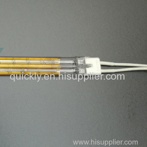 Twin tube halogen infrared heater lamps