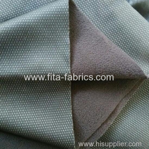 Softshell Fabric DWR Poly Twill Bonded Fleece