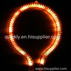 Shortwave tube heater quartz lamps