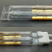 Twin tube heating infrared lamps