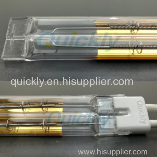 Gold plated twin tube IR emitter