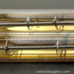 Twin tube quartz infrared heater lamps