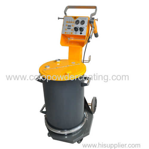 Manually powder coating spray gun