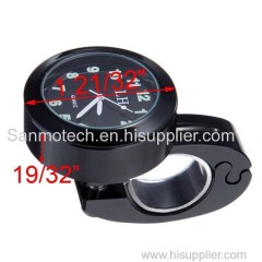 Popular Black Silver Motorcycle Accessory Handlebar Mount Clock for Motobike Cruisers Choppers with 7/8