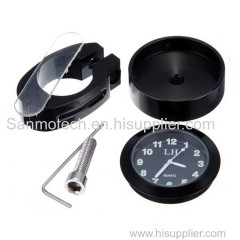 Popular Black Silver Motorcycle Accessory Handlebar Mount Clock for Motobike Cruisers Choppers with 7/8