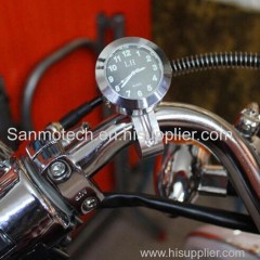 Popular Black Silver Motorcycle Accessory Handlebar Mount Clock for Motobike Cruisers Choppers with 7/8