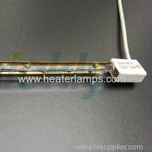 quartz single tube heater with 180° golden reflector