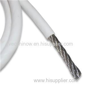 White PVC Covered Stainless Steel Cables