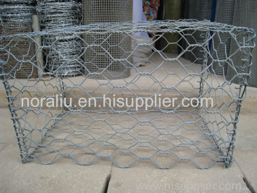 hexagonal gabion mesh used in flood barriers