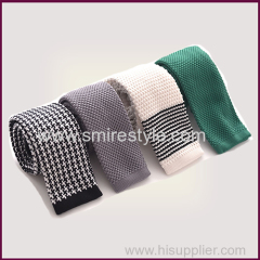 Wool and Acrylic Mixed Skinny Knitted Tie