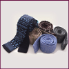 Acrylic and Cotton Mixed Fabric Knitted Tie Groom Wedding Suits