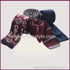 Wool and Acrylic Mixed Skinny Knitted Tie