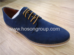 Office flat lace mens suede shoes