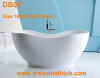 Freestanding solid surface bathtub