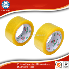 China supplier free sample yellowish clear bopp packing adhesive tape