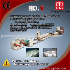 Disposable plastic foam food containers forming and cutting machine