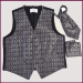 Durable eco Friendly 100% Silk Fabric Vest and bow tie set