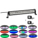 120W 22" Straight Led offroad light bar with RGB chaseing halo+2x12w Pods Chaser RGB Halo