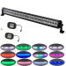 Straight 180W 32" IP68 offroad Led light bar +2x flushmount Pods with Chaser RGB halo