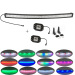 32" Curved OffRoad LED Light Bar chasing 180W +2x flushmount Pods Chasing halo