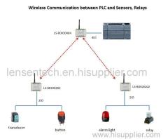 wireless I/O module wireless PLC Modbus RTU 4 Digital input and 4 relay output 2km wireless ON-OFF control