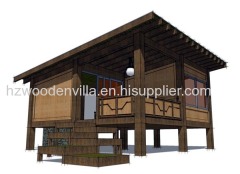 Hot Sale Russian Pine Wood Prefabricated Wooden House Bungalow