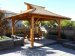Russian solid wood square wooden gazebo